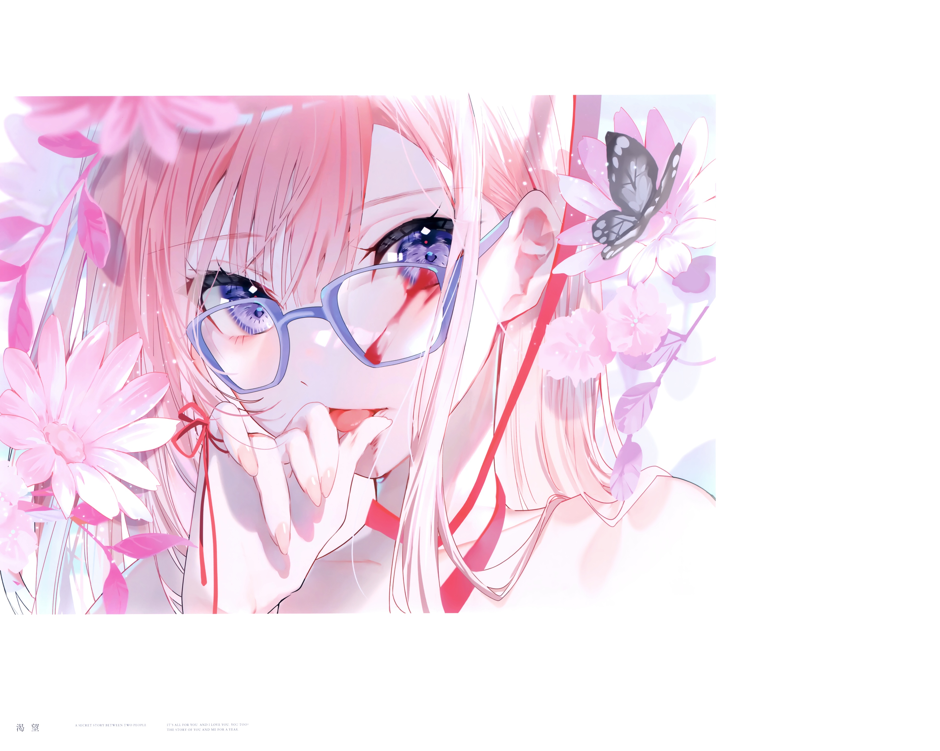 Sanshoku nattou meshi miwano ragu blood megane 1165597 yande re